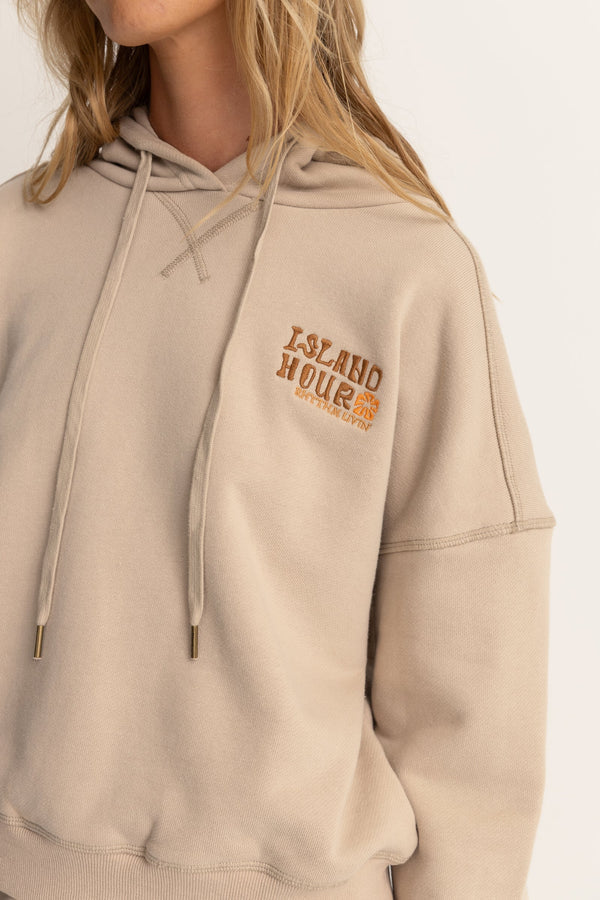 Rhythm Island Hour Hooded Fleece - ECRU - Sun Diego Boardshop