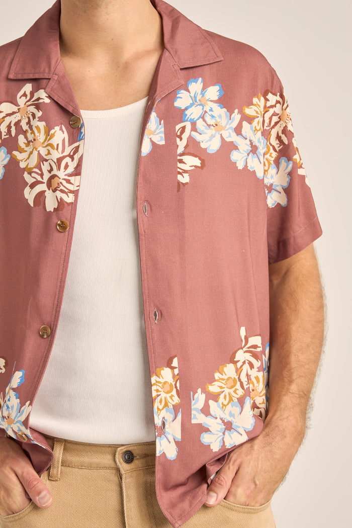 Rhythm Vacation Floral Ss Shirt - CLAY - Sun Diego Boardshop