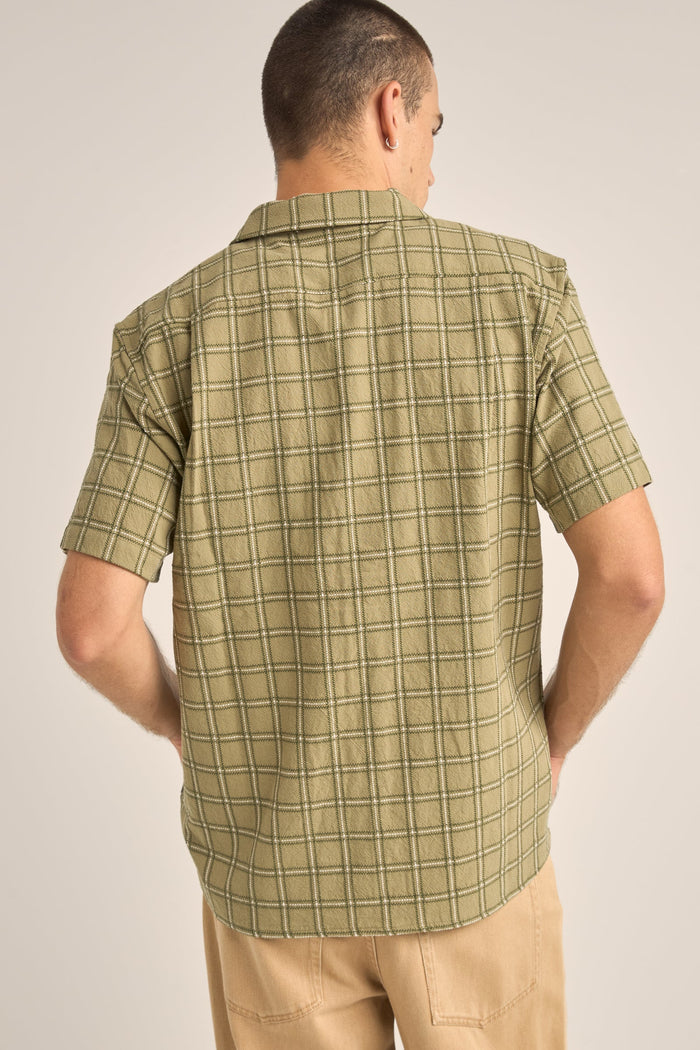 Rhythm Postcard Check Ss Shirt - GREEN - Sun Diego Boardshop