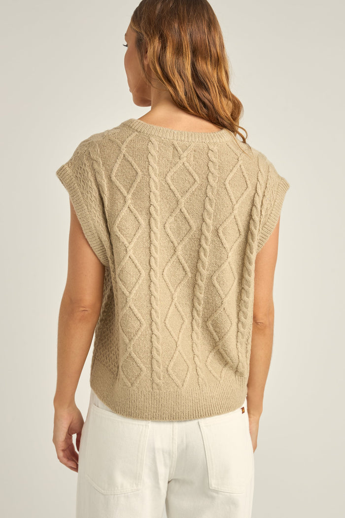 Rhythm Juni Sweater Vest - LATTE - Sun Diego Boardshop