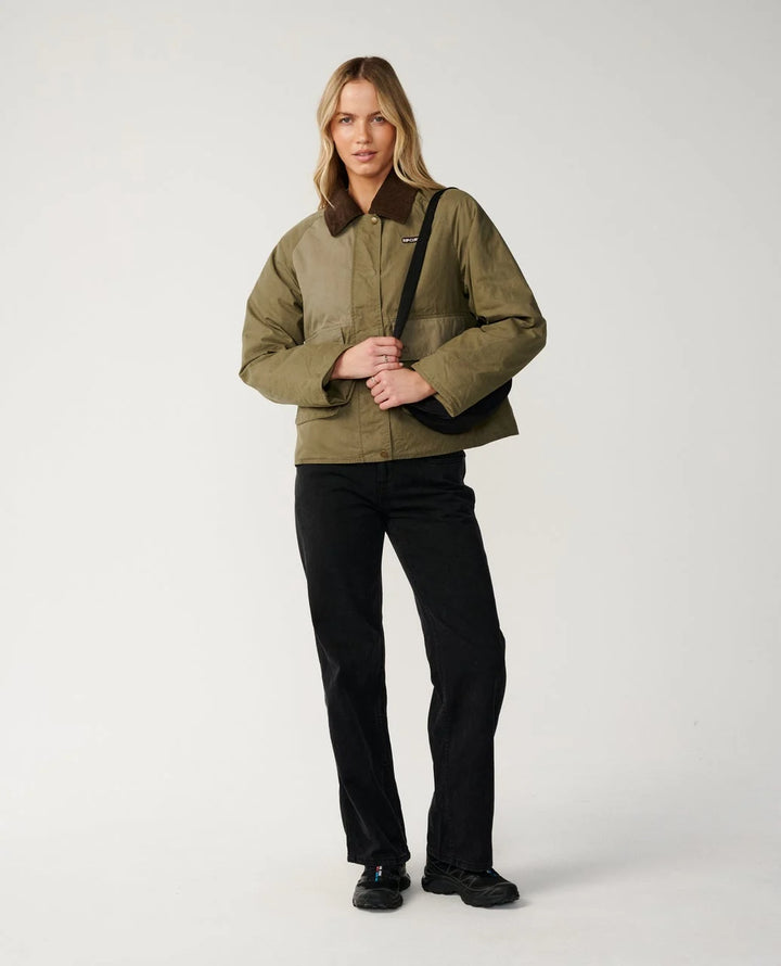 Rip Curl Women's Bossa Nova Waxed Chore Jacket - Military Green