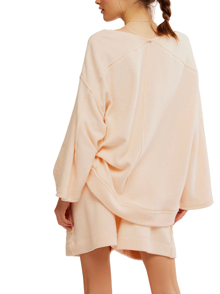 Free People DAY OFF PULLOVER - TENDER PEACH - Sun Diego Boardshop
