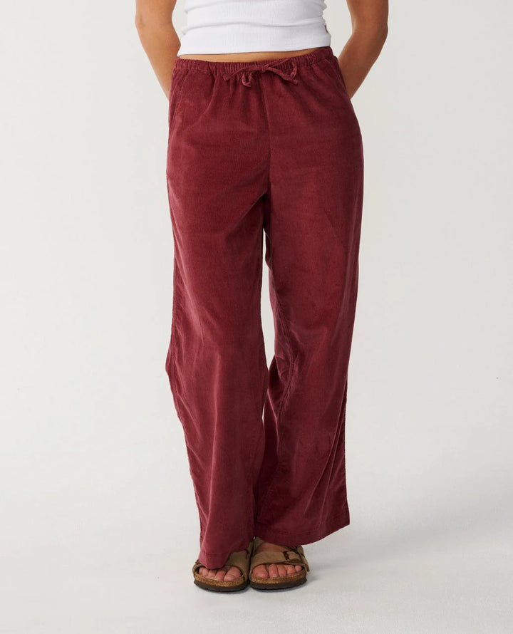 Rip Curl Women's Keepsakes Washed Cord Pant - Dark Plum - Sun Diego Boardshop