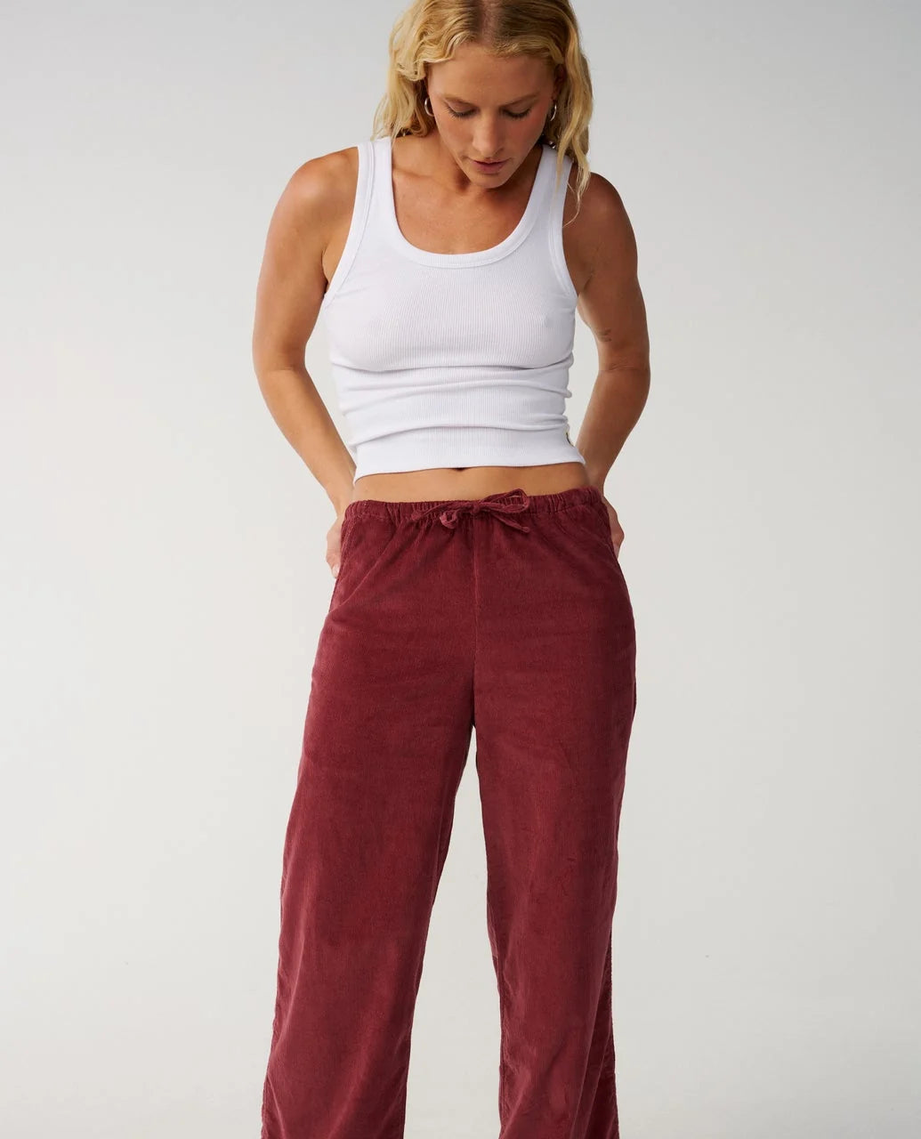 Rip Curl Women's Keepsakes Washed Cord Pant - Dark Plum - Sun Diego Boardshop