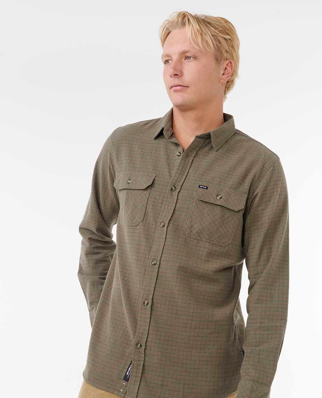Rip Curl Classic Surf Checked In Flannel - Cactus Green - Sun Diego Boardshop