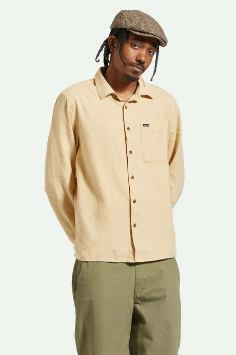 Brixton Hasting Lightweight Ultra Soft Flannel - WHEAT - Sun Diego Boardshop