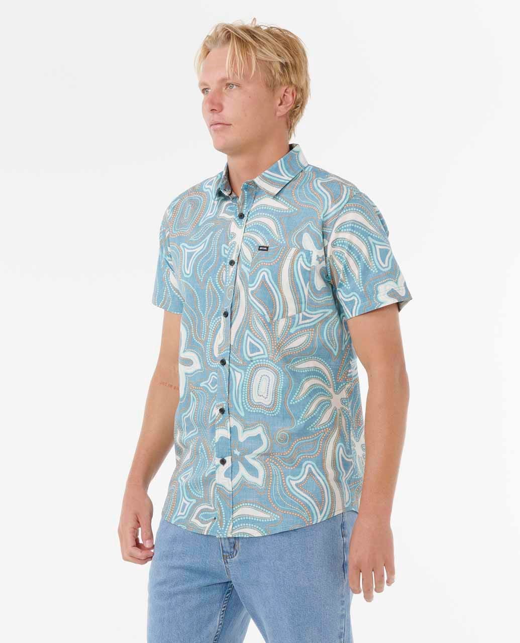 Rip Curl Barrel Killa Short Sleeve Shirt - Deep Ocean - Sun Diego Boardshop