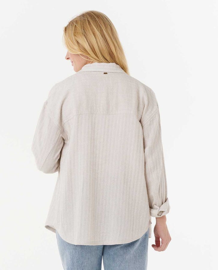 Rip Curl Oceanic Textured Shacket - Moonbeam - Sun Diego Boardshop