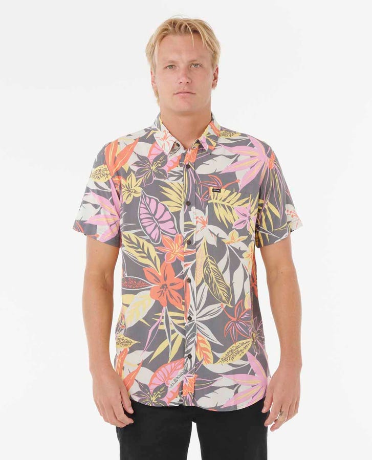 Rip Curl Rio Short Sleeve Shirt - Dark Grey - Sun Diego Boardshop