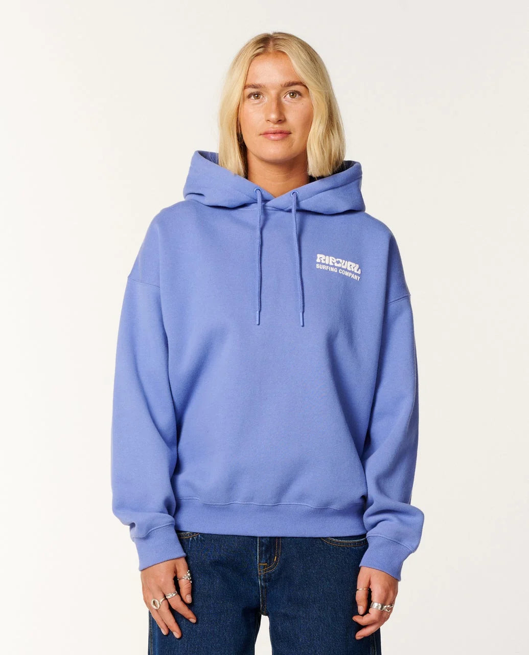 Rip Curl Women's Surf Puff Heritage Hood - Mid Blue
