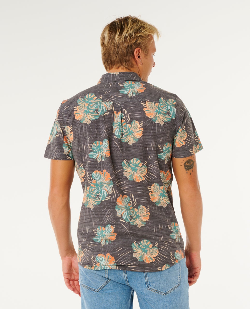 Rip Curl Men's Sessions Aerotech Short Sleeve Shirt - Black - Sun Diego Boardshop
