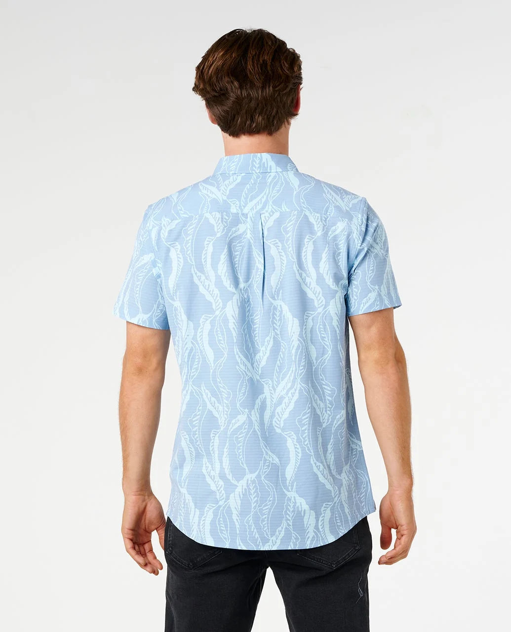 Rip Curl Men's Sessions Aerotech Short Sleeve Shirt - Faded Denim - Sun Diego Boardshop