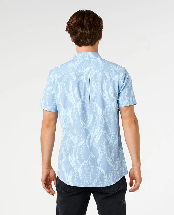 Rip Curl Men's Sessions Aerotech Short Sleeve Shirt - Faded Denim - Sun Diego Boardshop