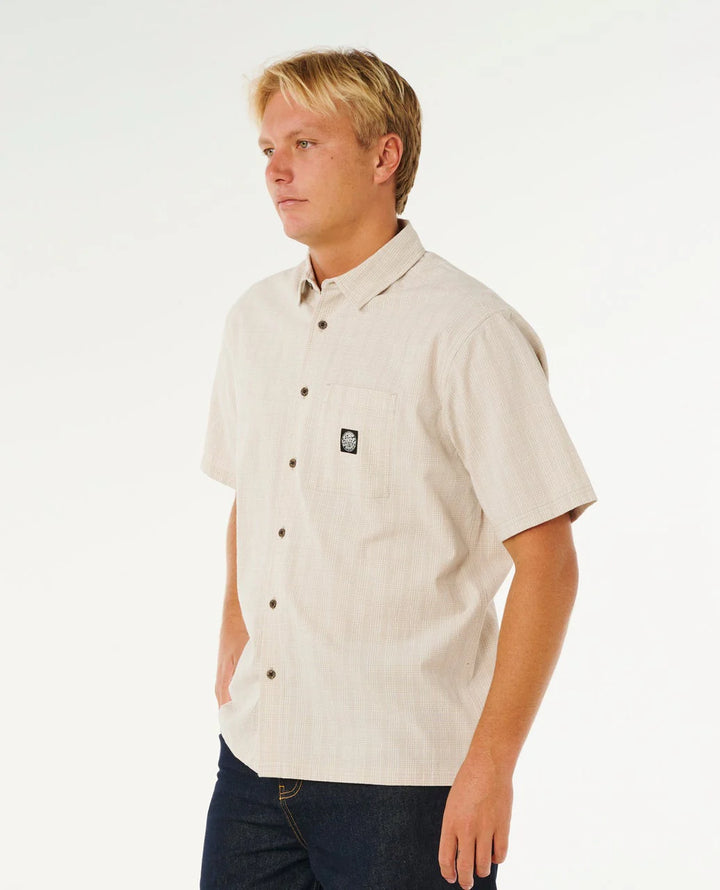Rip Curl Men's Premium Surf Check Short Sleeve - Bone - Sun Diego Boardshop
