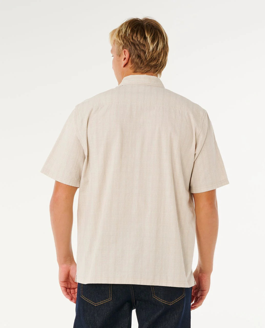 Rip Curl Men's Premium Surf Check Short Sleeve - Bone - Sun Diego Boardshop