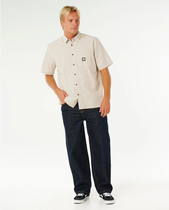 Rip Curl Men's Premium Surf Check Short Sleeve - Bone - Sun Diego Boardshop