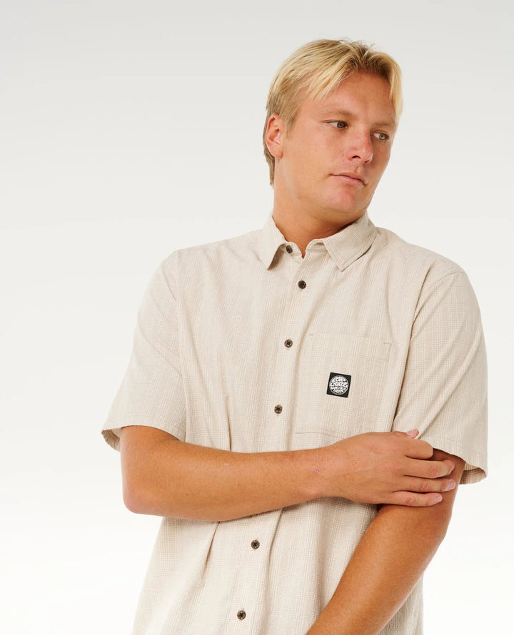 Rip Curl Men's Premium Surf Check Short Sleeve - Bone - Sun Diego Boardshop