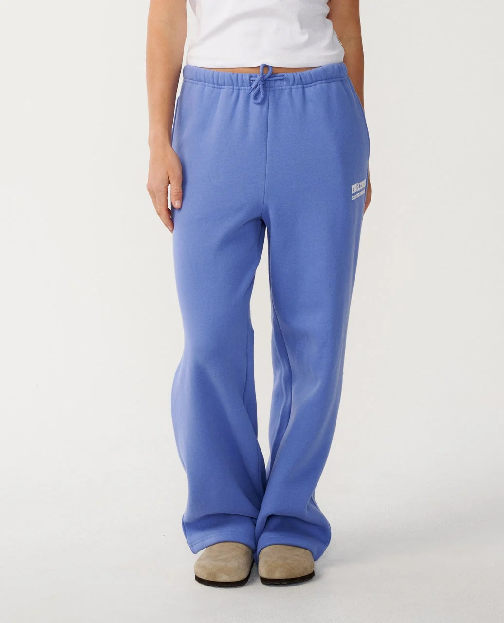 Rip Curl Women's Surf Puff Wide Leg Trackpant - Mid Blue