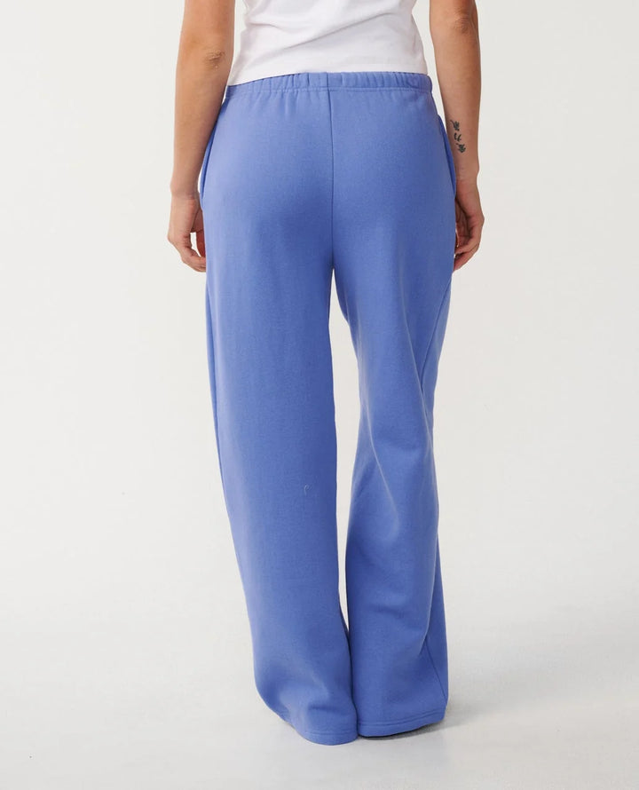 Rip Curl Women's Surf Puff Wide Leg Trackpant - Mid Blue
