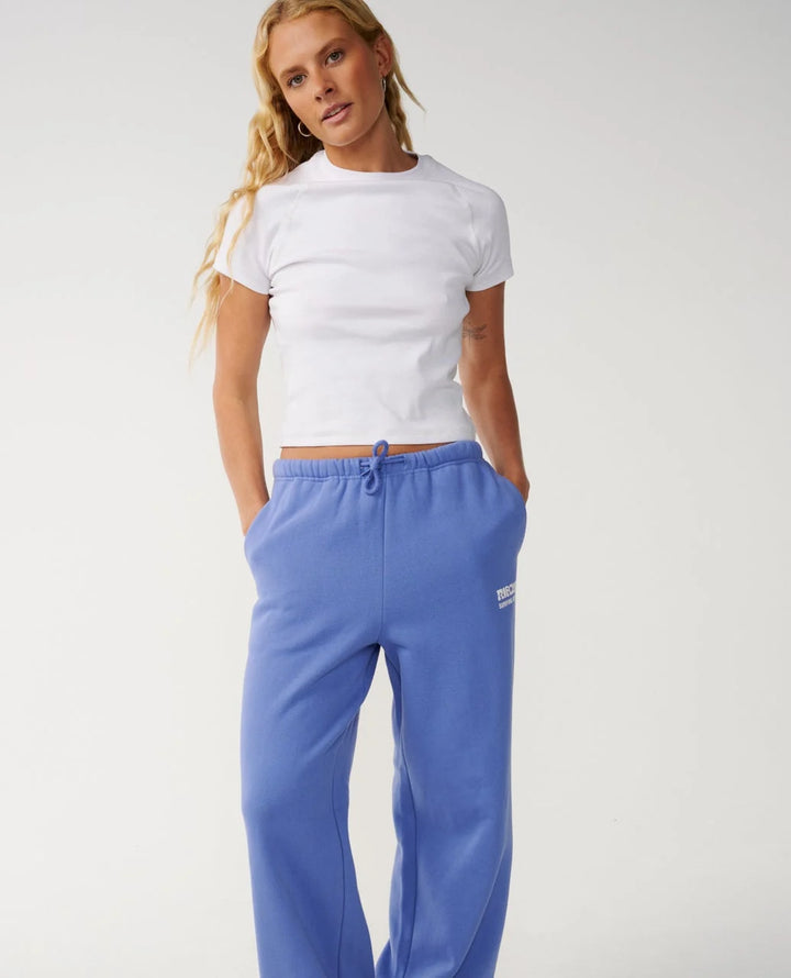 Rip Curl Women's Surf Puff Wide Leg Trackpant - Mid Blue