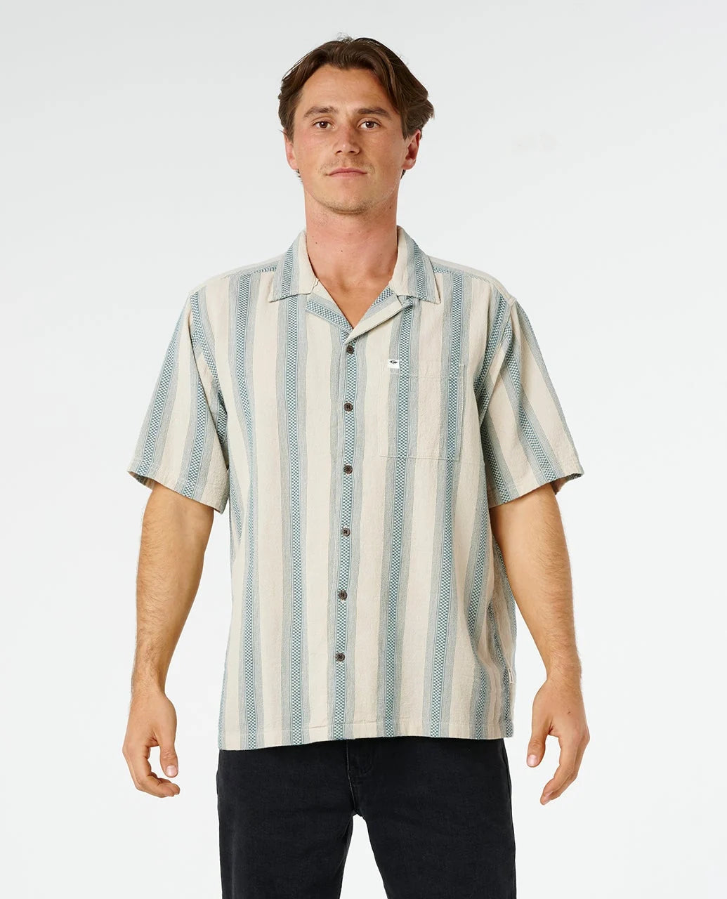Rip Curl Men's Classic Surf Weaver Short Sleeve Shirt - Vintage White - Sun Diego Boardshop