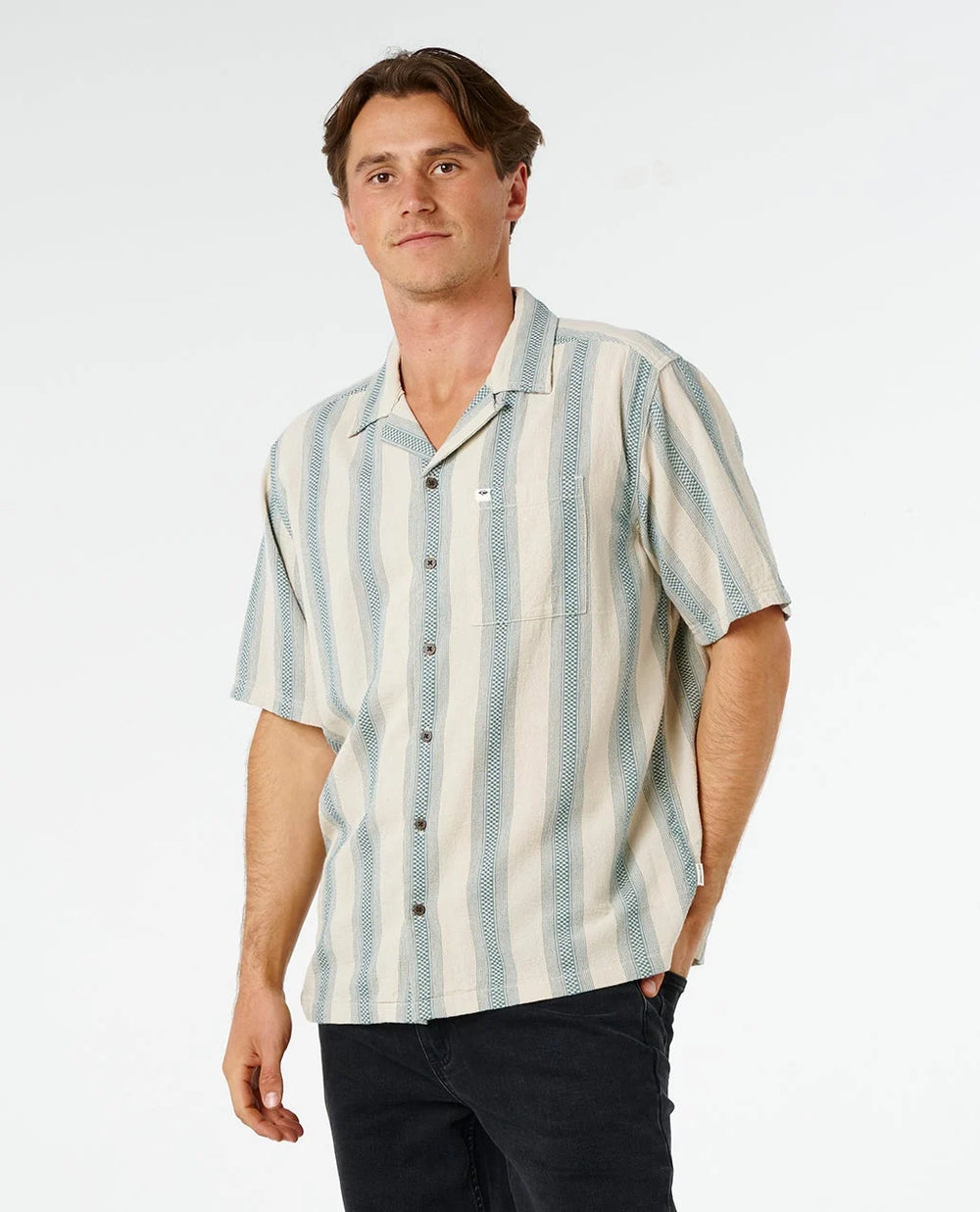 Rip Curl Men's Classic Surf Weaver Short Sleeve Shirt - Vintage White - Sun Diego Boardshop
