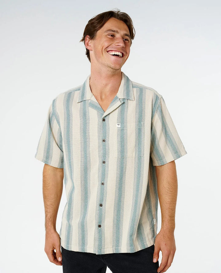 Rip Curl Men's Classic Surf Weaver Short Sleeve Shirt - Vintage White - Sun Diego Boardshop