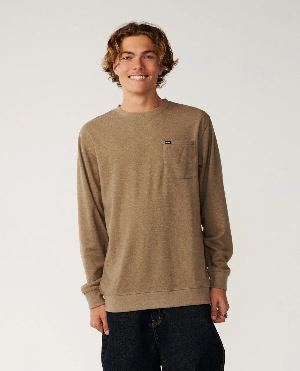 Rip Curl Men's Grid Crew - Walnut - Sun Diego Boardshop