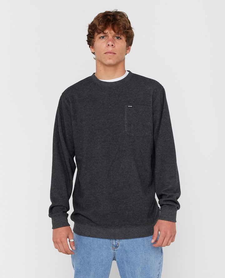 Rip Curl Grid Crew - Black Marle