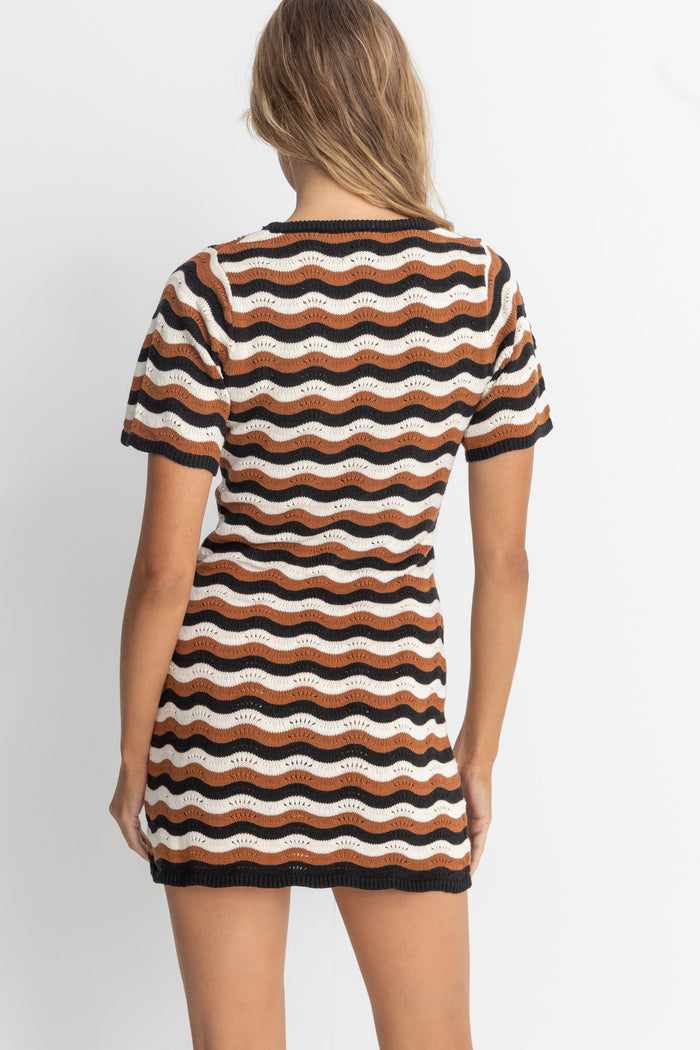 Rhythm Venice Knit Mini Dress - BLACK - Sun Diego Boardshop