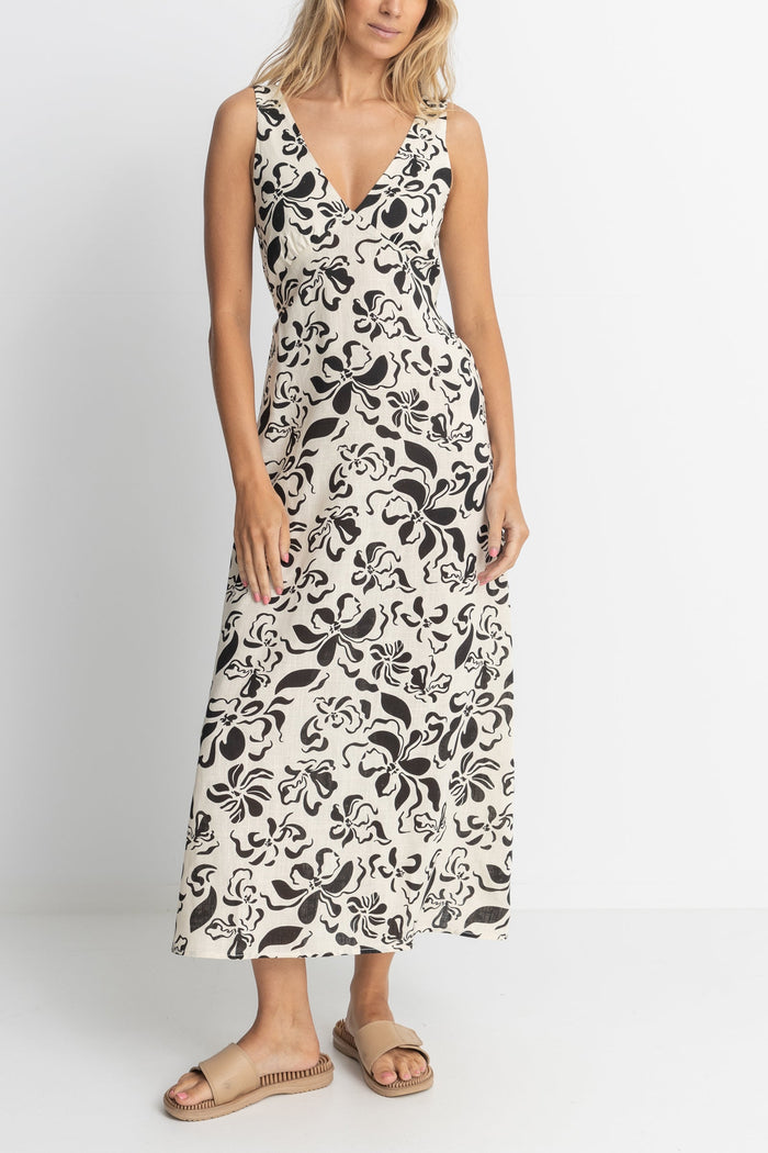 Rhythm Sundance Floral Maxi Dress - NATURAL - Sun Diego Boardshop