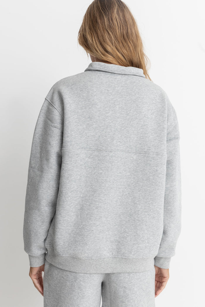 Rhythm Pacifica 1/ 4 Zip Fleece - GREY - Sun Diego Boardshop