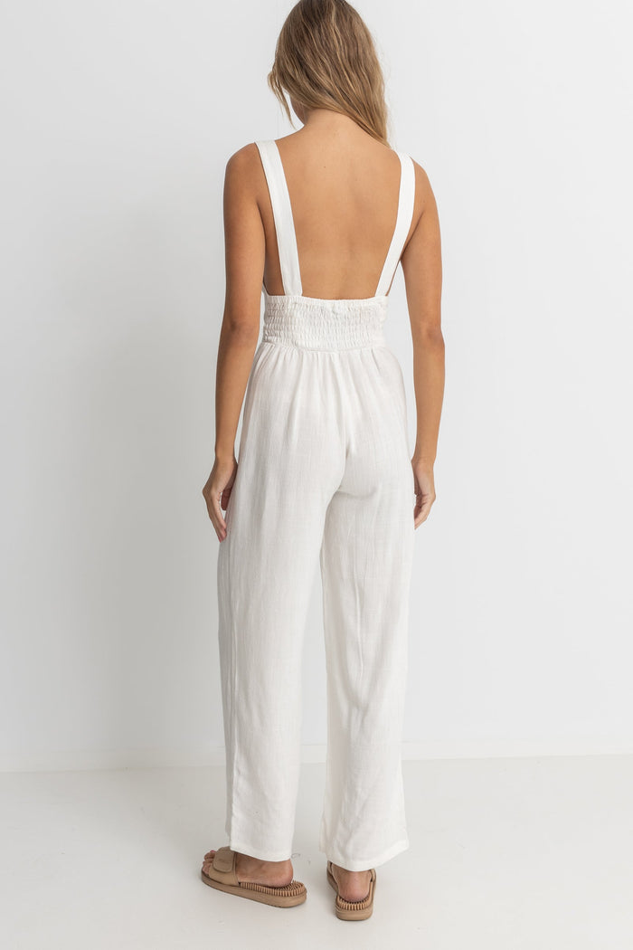 Rhythm Cabana Jumpsuit - WHITE - Sun Diego Boardshop