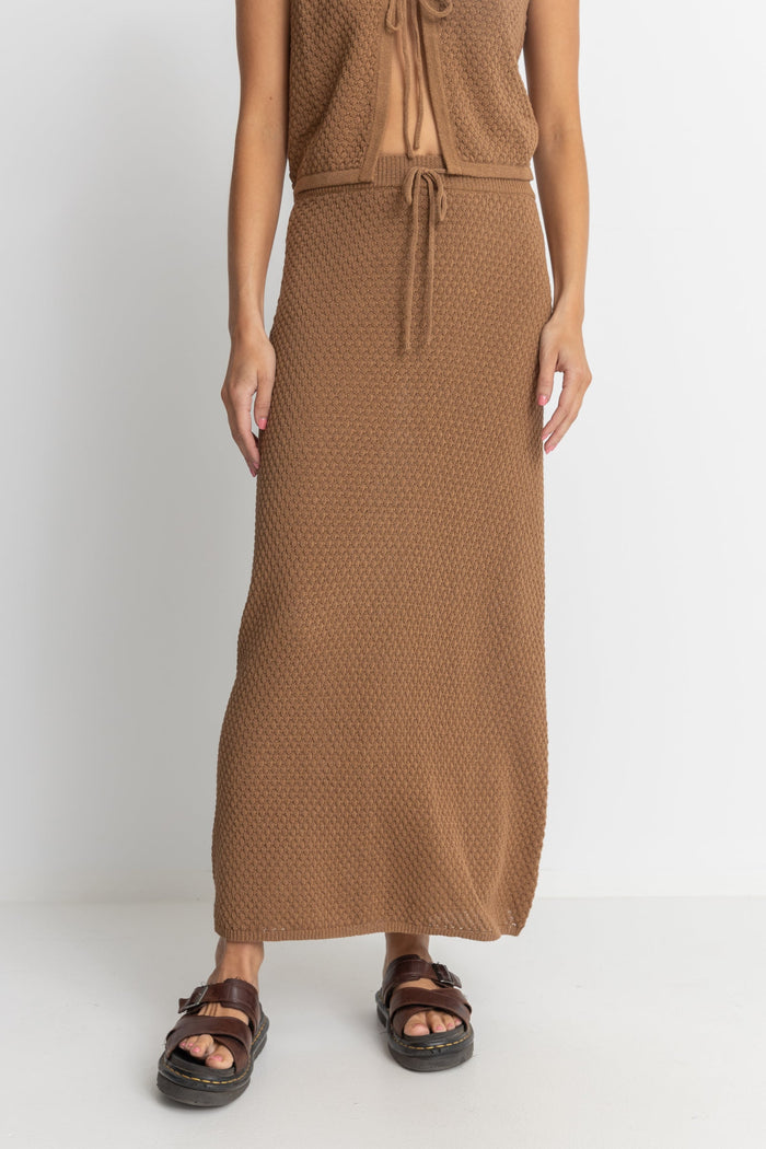 Rhythm Jossie Knit Maxi Skirt - CHOCOLATE - Sun Diego Boardshop