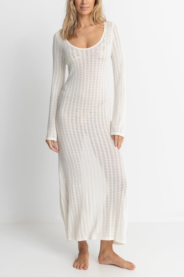 Rhythm Georgia Knit Maxi Dress - WHITE - Sun Diego Boardshop