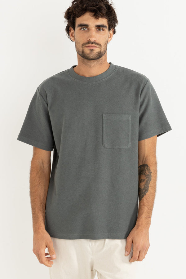 Rhythm Vintage Terry Short Sleeve Shirt - Silver Pine - Sun Diego Boardshop