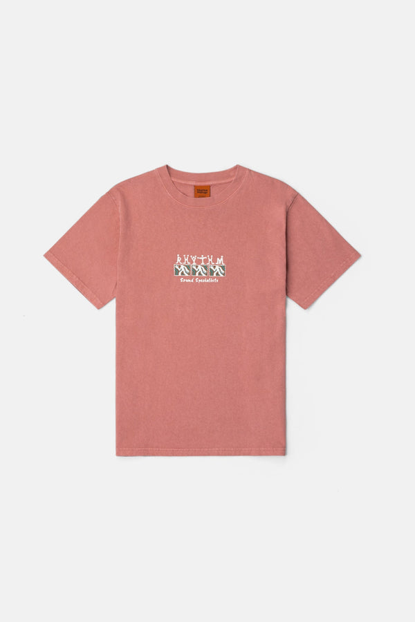 Rhythm Sound Specialist Vintage Short Sleeve T-Shirt - Dusty Rose - Sun Diego Boardshop