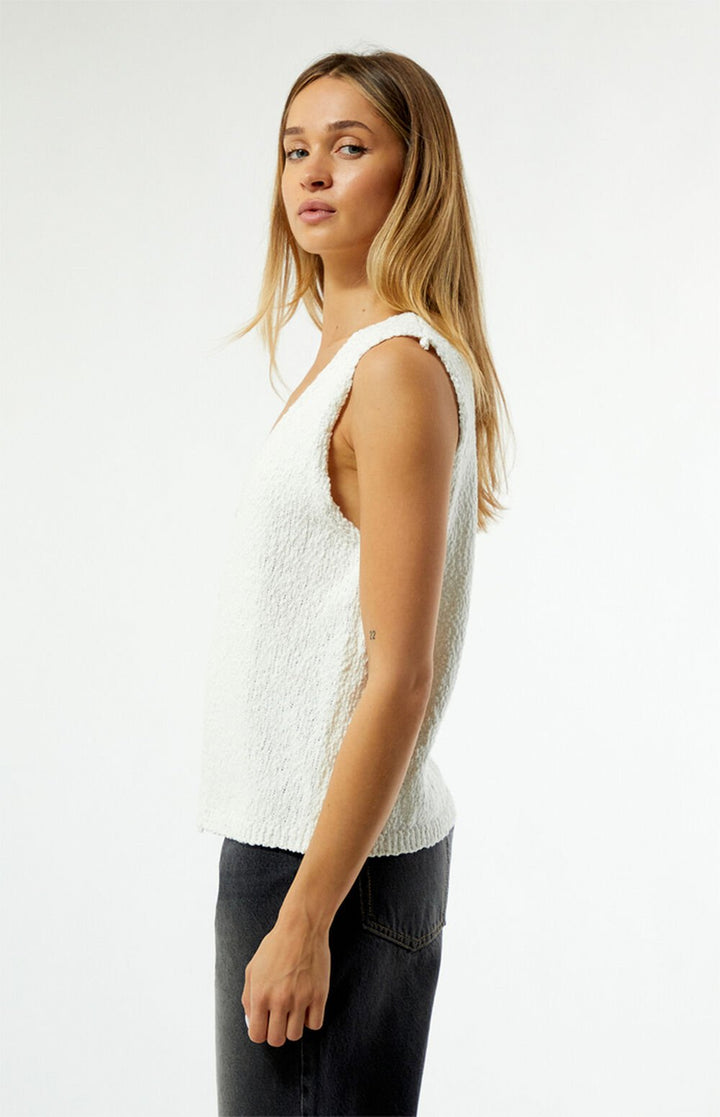 Rhythm Adele Longline Knit Vest - Cream