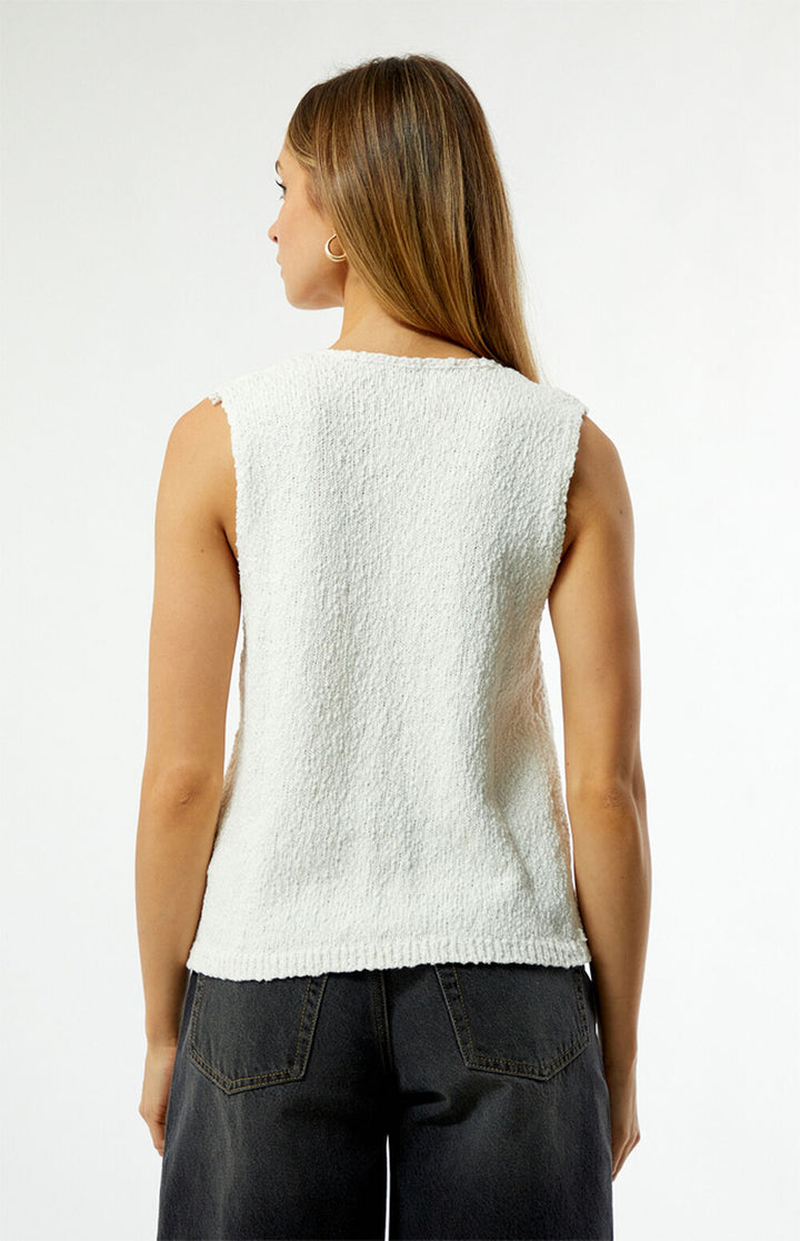 Rhythm Adele Longline Knit Vest - Cream