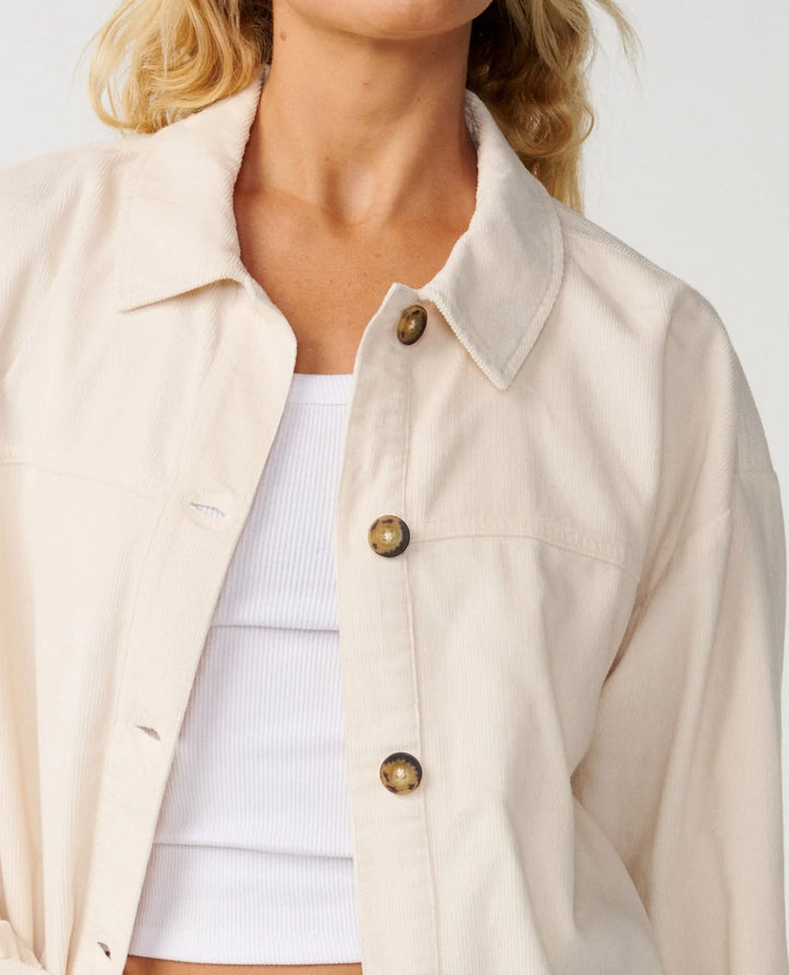Rip Curl Women's Keepsakes Washed Cord Shirt - Stone - Sun Diego Boardshop