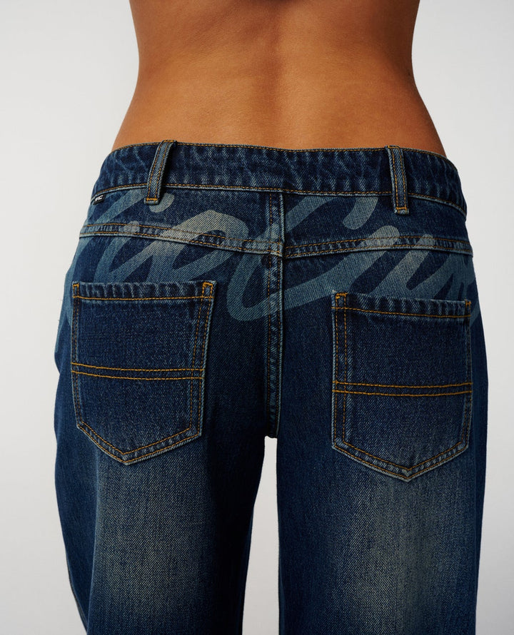 Rip Curl Women's Archive: Baggy Low Rise Jean - Dusty Blue