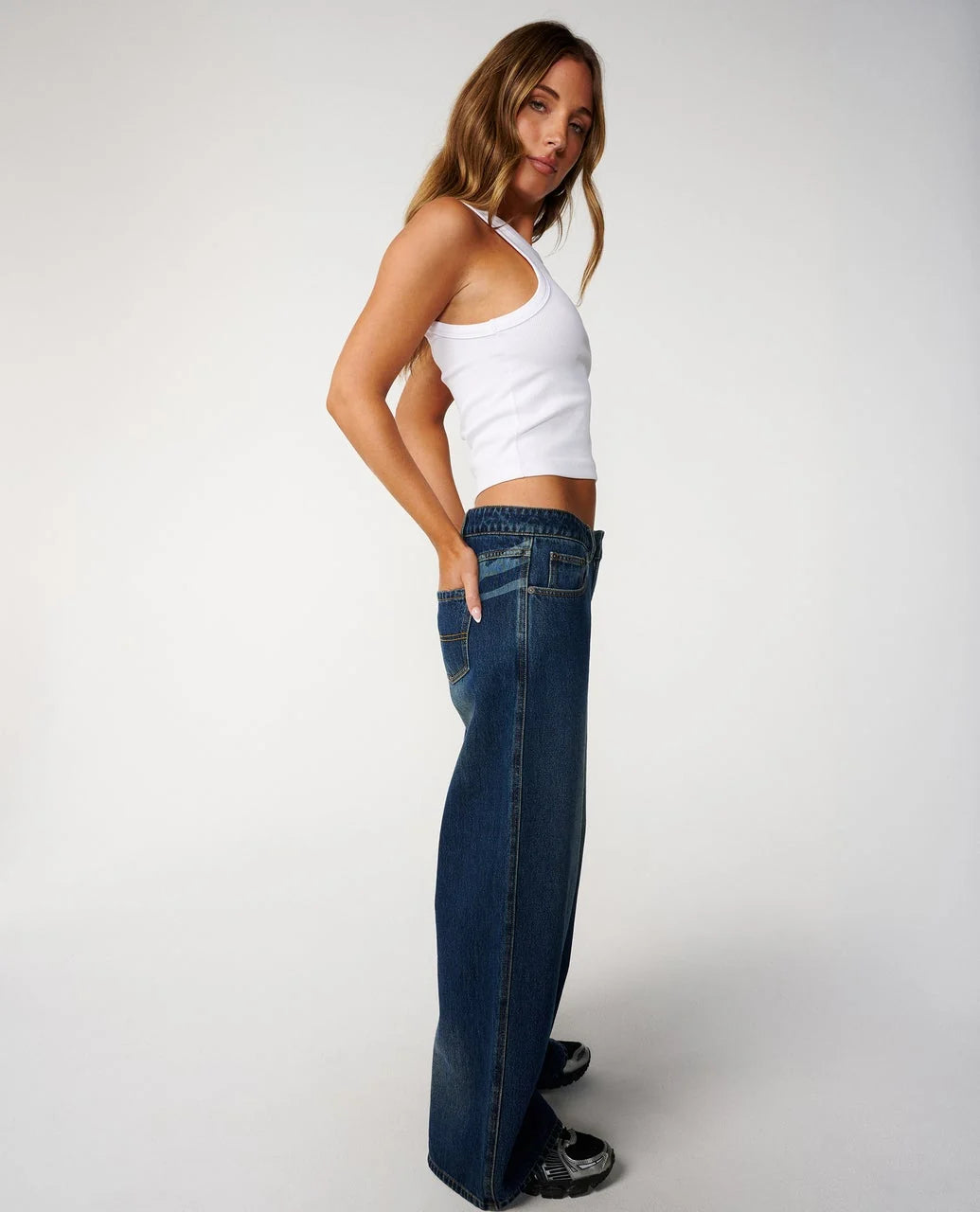 Rip Curl Women's Archive: Baggy Low Rise Jean - Dusty Blue