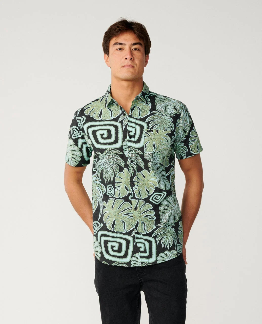 Rip Curl Men's Barrel Killa Short Sleeve Shirt - Washed Black - Sun Diego Boardshop