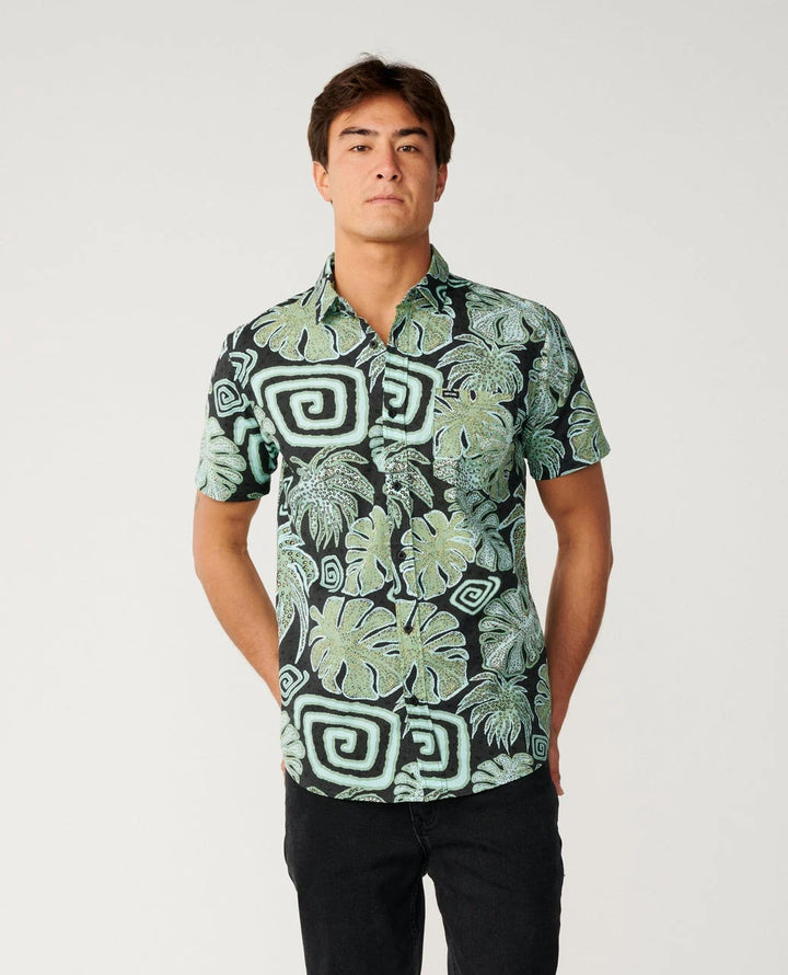 Rip Curl Men's Barrel Killa Short Sleeve Shirt - Washed Black - Sun Diego Boardshop