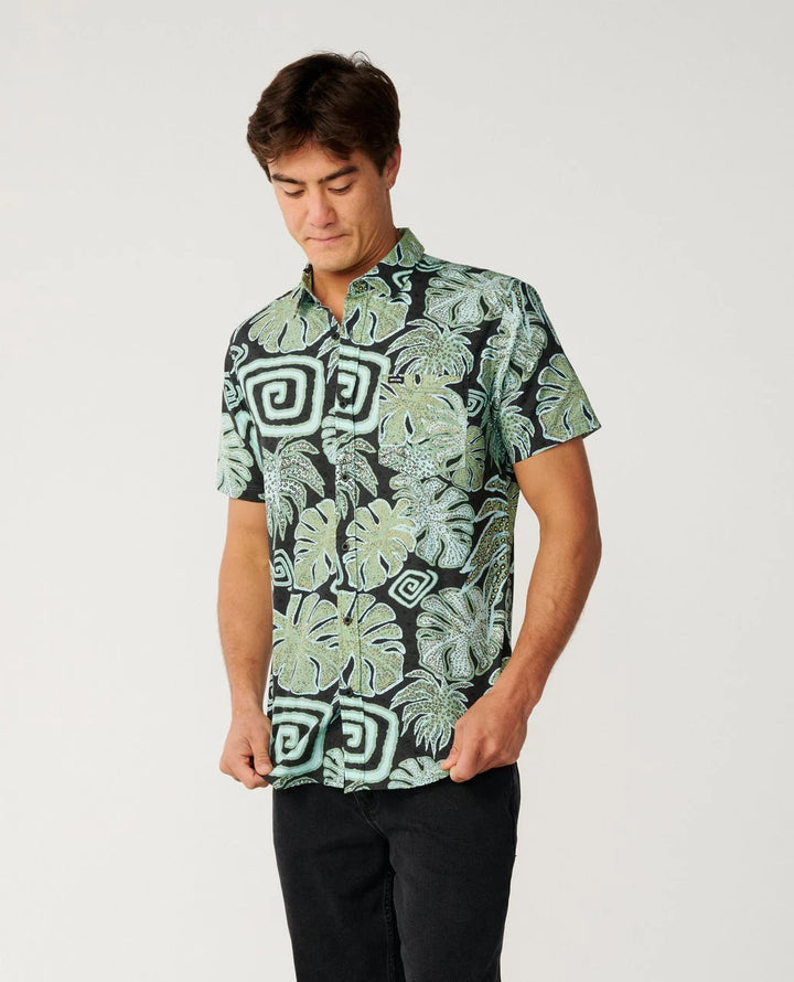Rip Curl Men's Barrel Killa Short Sleeve Shirt - Washed Black - Sun Diego Boardshop