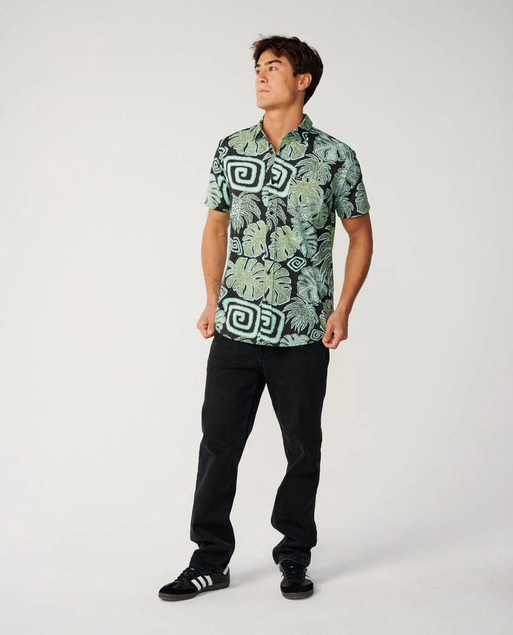 Rip Curl Men's Barrel Killa Short Sleeve Shirt - Washed Black - Sun Diego Boardshop