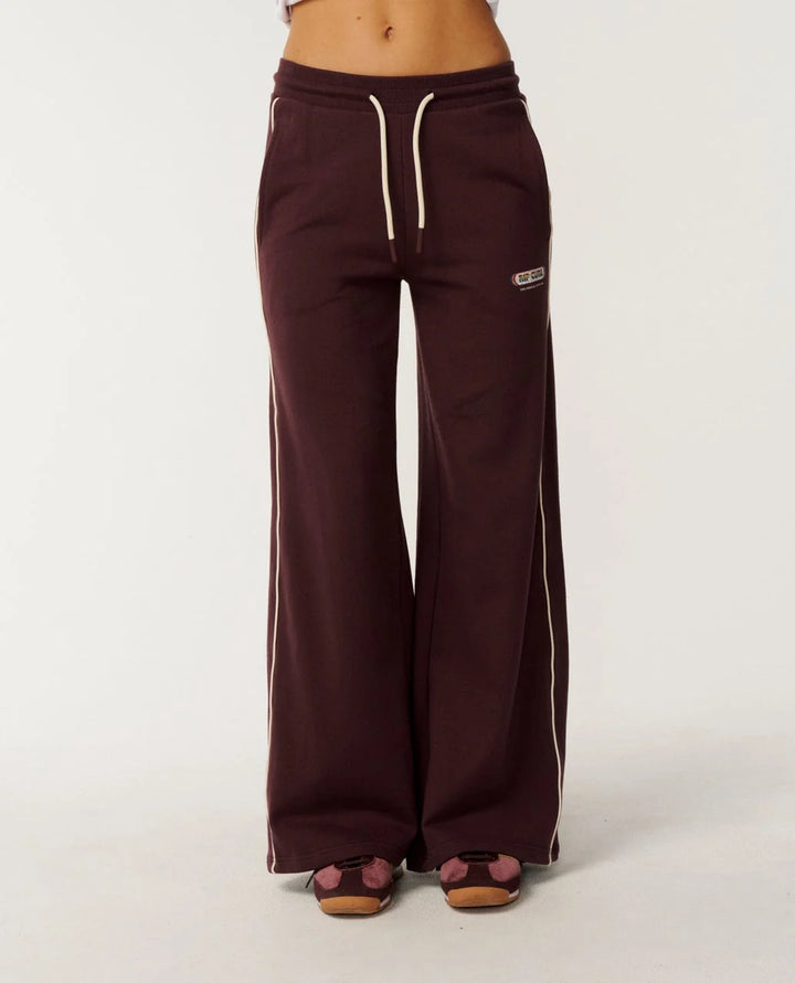 Rip Curl Women's Since 1969 Wide Leg Track Pant - Fudge - Sun Diego Boardshop