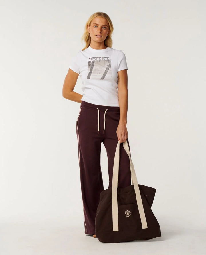 Rip Curl Women's Since 1969 Wide Leg Track Pant - Fudge - Sun Diego Boardshop