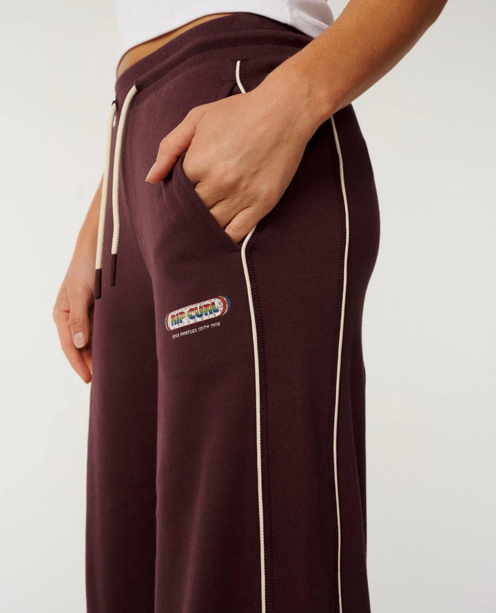 Rip Curl Women's Since 1969 Wide Leg Track Pant - Fudge - Sun Diego Boardshop