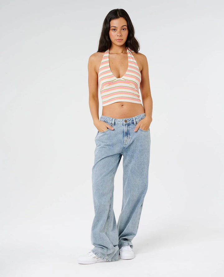 Rip Curl Women's Topanga Canyon Rib Halter - Peach - Sun Diego Boardshop
